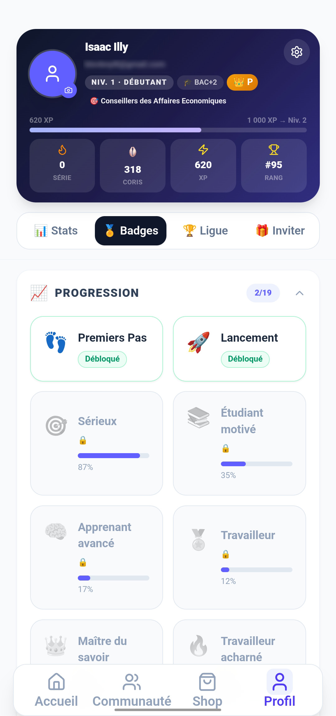 Badges & gamification