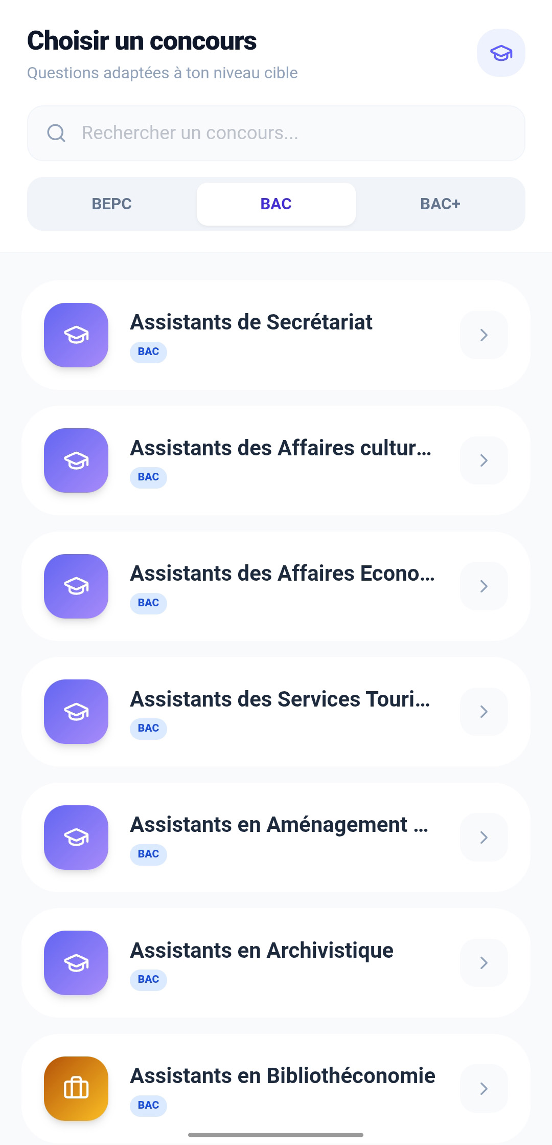 Liste des concours ConcoursLAB