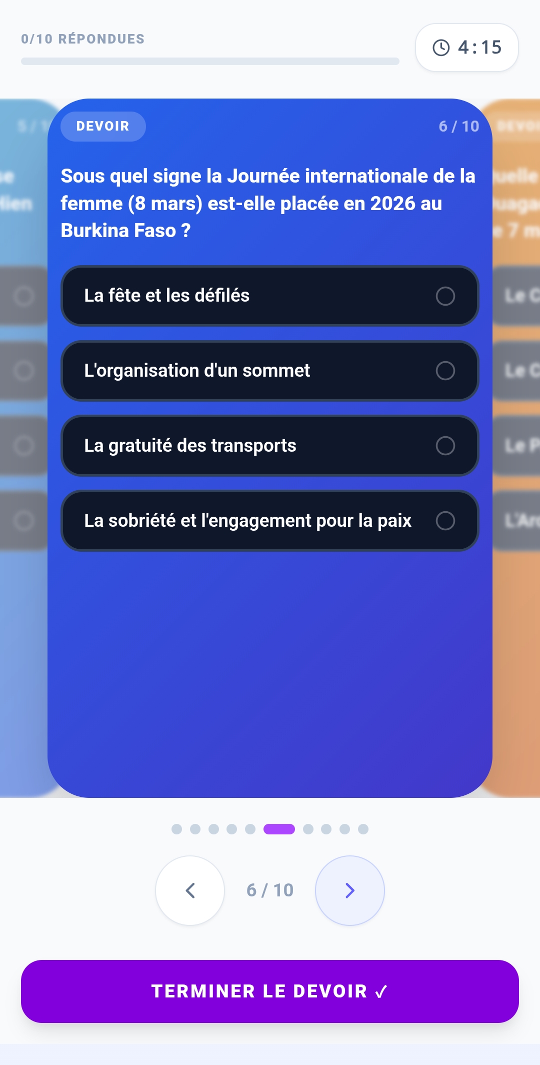 Mode Devoir ConcoursLAB